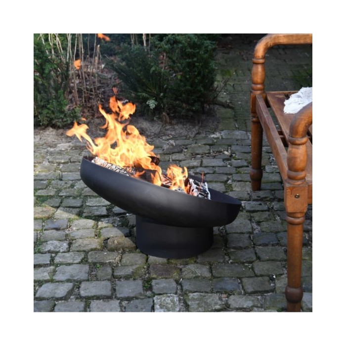 Esschert Design Vasque à feu inclinée Noir Acier FF402