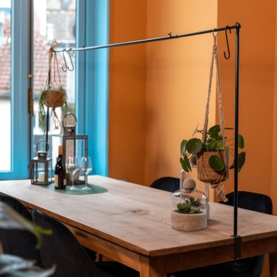 Esschert Design Tringle de table décorative avec pince Noir