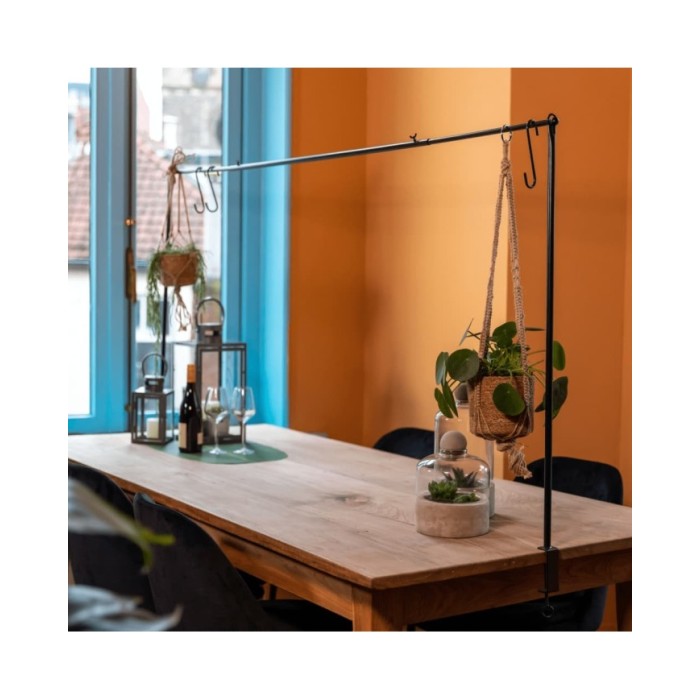 Esschert Design Tringle de table décorative avec pince Noir
