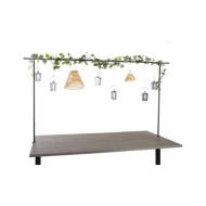 Esschert Design Tringle de table décorative avec pince Noir