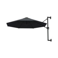 Parasol mural avec mât métallique 300 cm Anthracite