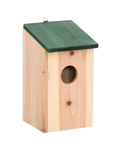 4 pcs Nichoirs Bois 12x12x22 cm 