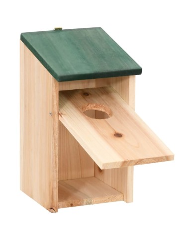 4 pcs Nichoirs Bois 12x12x22 cm 