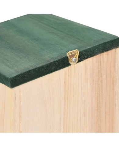 4 pcs Nichoirs Bois 12x12x22 cm 