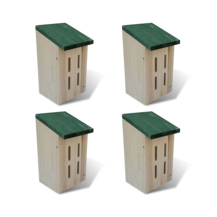 Set de 4 maisons pour paillons 14 x 15 x 22 cm