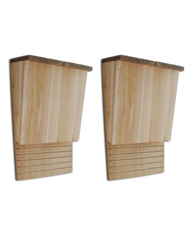 Maison pou chauve-souris 22 x 12 x 34 cm Ensemble de 2