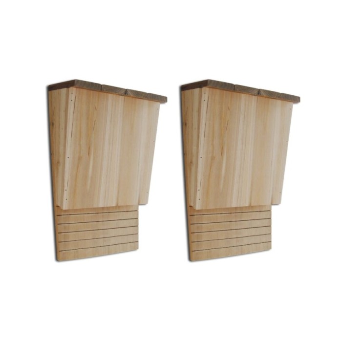 Maison pou chauve-souris 22 x 12 x 34 cm Ensemble de 2