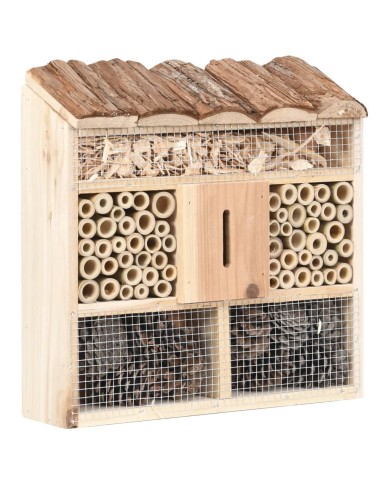 Hôtel à insectes 30x10x30 cm Bois de sapin