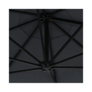 Parasol mural avec mât métallique 300 cm Anthracite