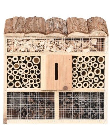 Hôtel à insectes 30x10x30 cm Bois de sapin