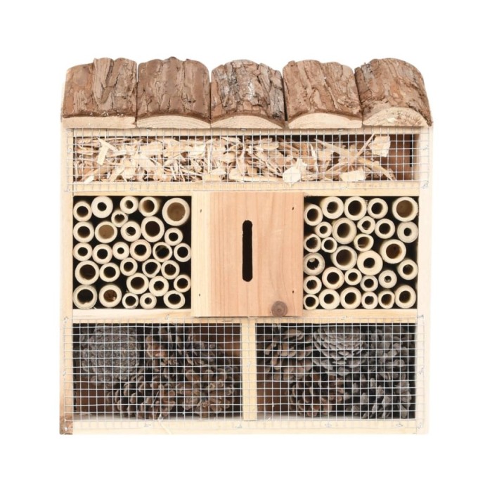 Hôtel à insectes 30x10x30 cm Bois de sapin