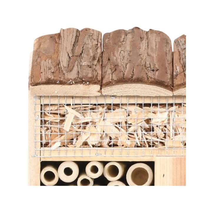 Hôtel à insectes 30x10x30 cm Bois de sapin