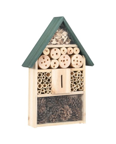 Hôtel à insectes 31x10x48 cm Bois de sapin