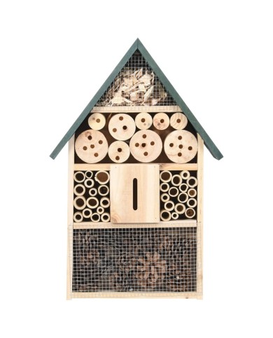 Hôtel à insectes 31x10x48 cm Bois de sapin