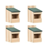 Nichoirs 4 pcs 12x16x20 cm Bois de sapin