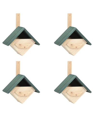 Nichoirs 4 pcs 24x16x30 cm Bois de sapin