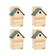 Nichoirs 4 pcs 23x19x33 cm Bois de sapin