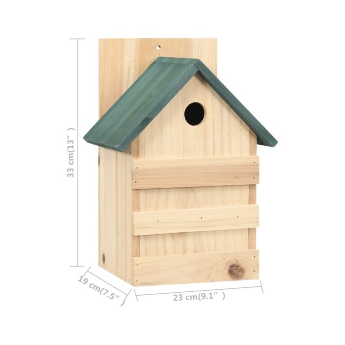 Nichoirs 4 pcs 23x19x33 cm Bois de sapin