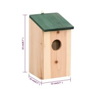 Nichoirs 8 pcs Bois 12x12x22 cm