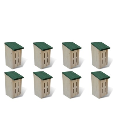 Maison pour papillons 8 pcs Bois 14 x 15 x 22 cm 