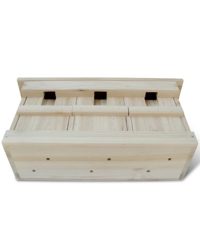Maisons pour moineau 2 pcs Bois 44 x 15,5 x 21,5 cm