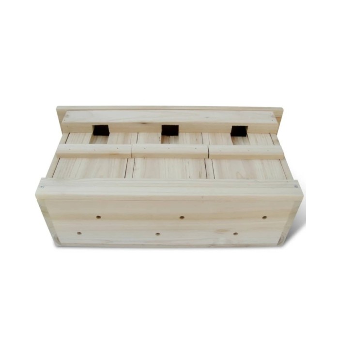 Maisons pour moineau 2 pcs Bois 44 x 15,5 x 21,5 cm
