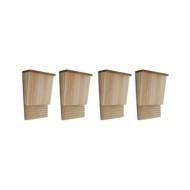 Maison pou chauve-souris 4 pcs 22 x 12 x 34 cm Bois