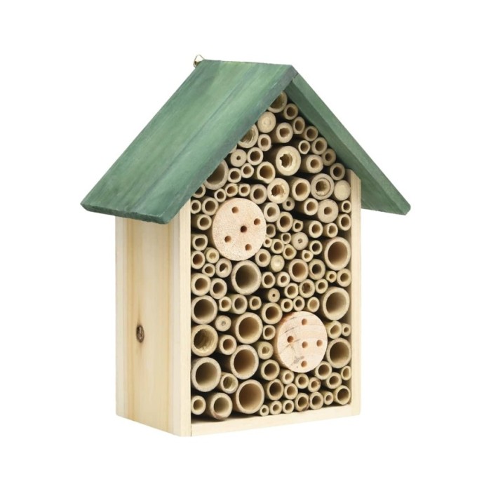 Hôtel à insectes 2 pcs 23x14x29 cm Bois de sapin massif