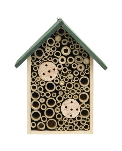 Hôtel à insectes 2 pcs 23x14x29 cm Bois de sapin massif