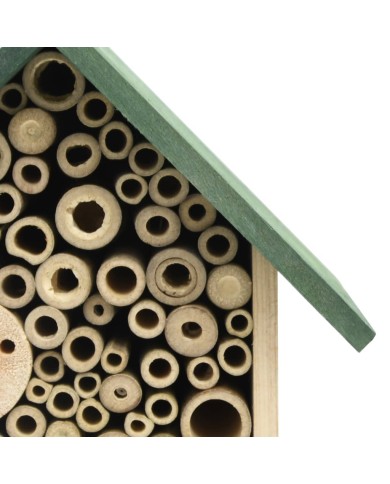 Hôtel à insectes 2 pcs 23x14x29 cm Bois de sapin massif