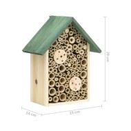 Hôtel à insectes 2 pcs 23x14x29 cm Bois de sapin massif