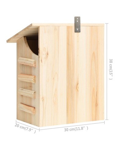 Maison pou chauve-souris Bois de sapin massif 30x20x38 cm