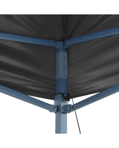 Tente de réception escamotable avec 2 parois 3x3 m Anthracite