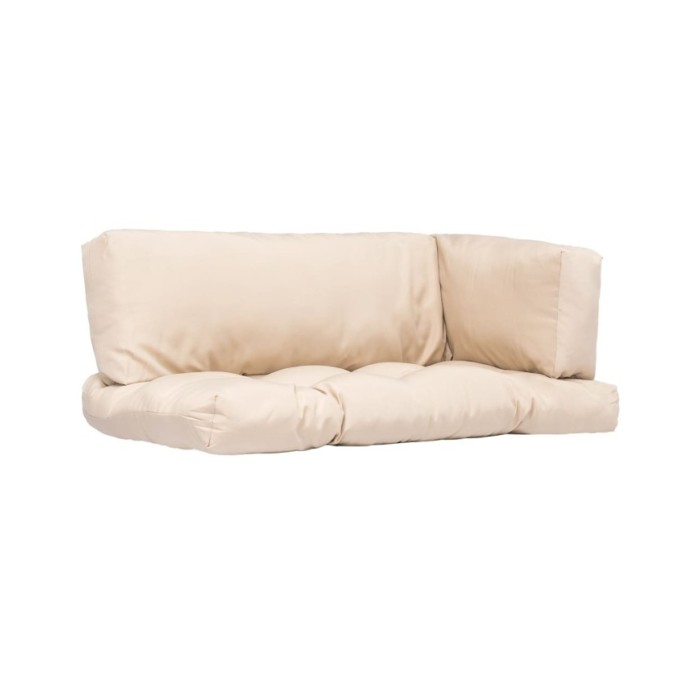 Coussins de palette 3 pcs Sable Polyester 