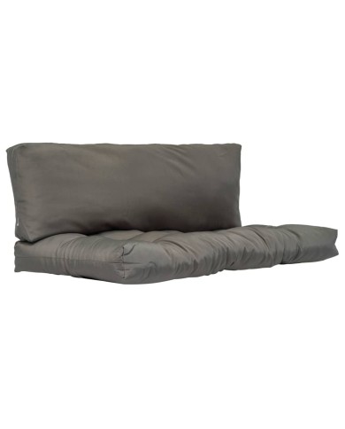 Coussins de palette 2 pcs Gris Polyester 