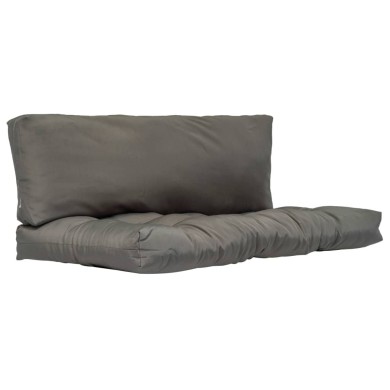 Coussins de palette 2 pcs Gris Polyester 