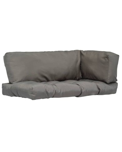 Coussins de palette 3 pcs Gris Polyester 