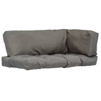 Coussins de palette 3 pcs Gris Polyester 