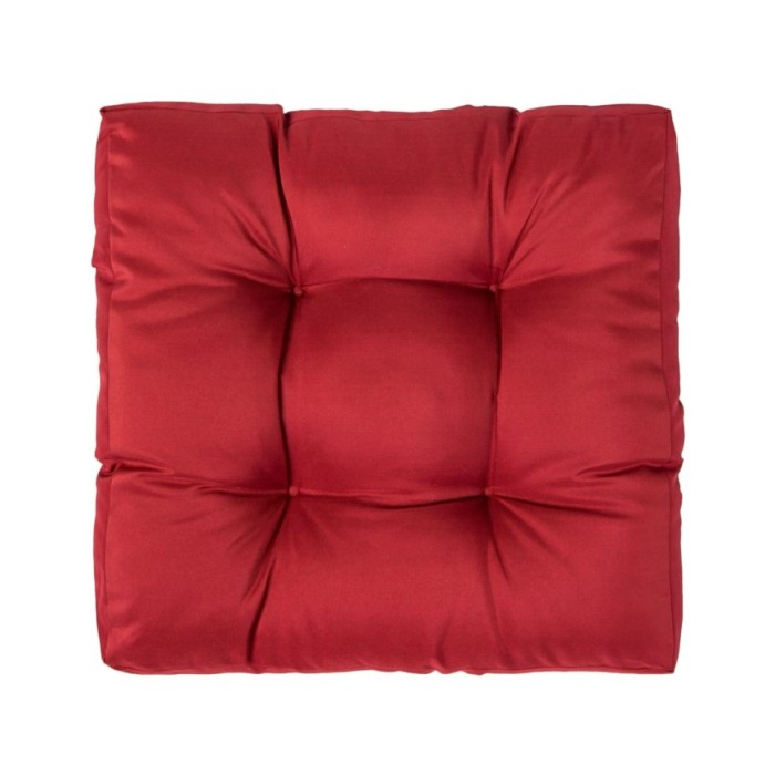 Coussin de palette Rouge 58x58x10 cm Polyester