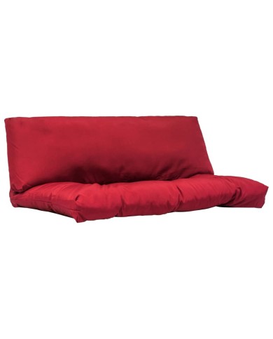 Coussins de palette 2 pcs Rouge Polyester 