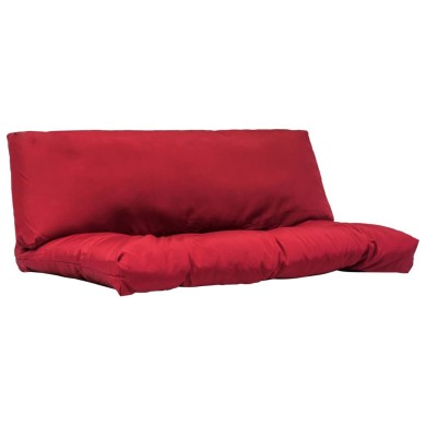 Coussins de palette 2 pcs Rouge Polyester 