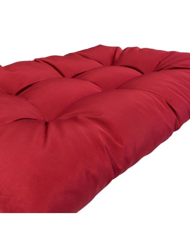 Coussins de palette 2 pcs Rouge Polyester 