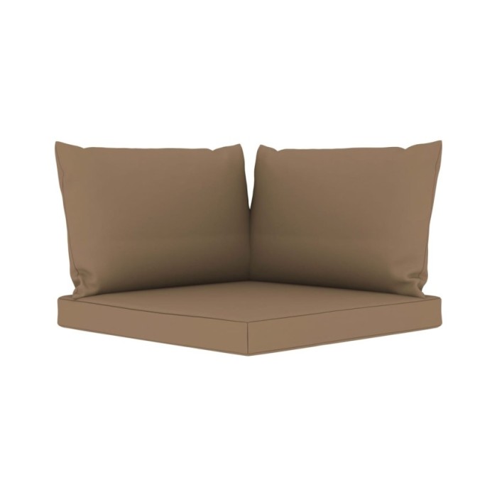 Coussins de canapé palette 3 pcs Taupe Tissu