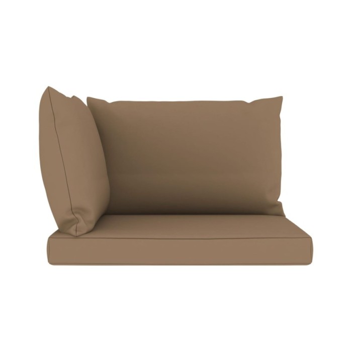 Coussins de canapé palette 3 pcs Taupe Tissu