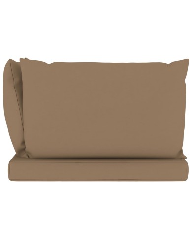 Coussins de canapé palette 3 pcs Taupe Tissu