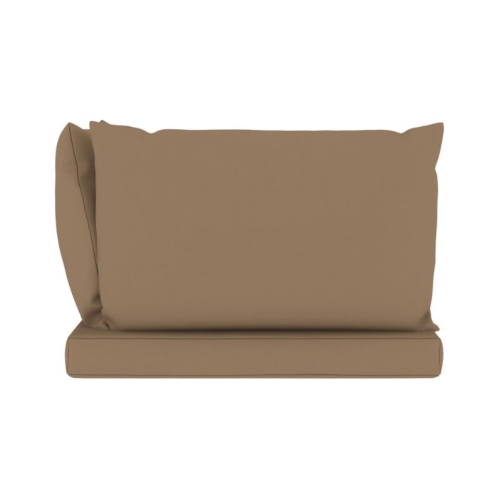 Coussins de canapé palette 3 pcs Taupe Tissu