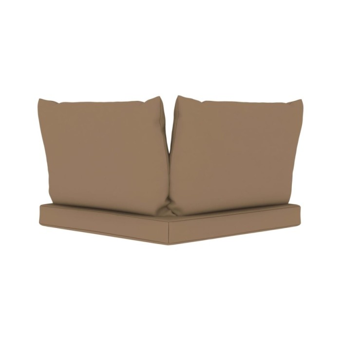 Coussins de canapé palette 3 pcs Taupe Tissu