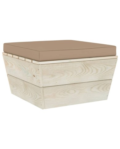 Coussin de plancher de palette 60x61,5x6 cm Taupe Tissu