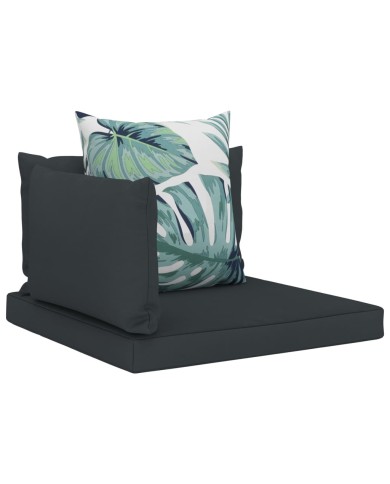 Coussins de canapé palette 4 pcs Anthracite Tissu
