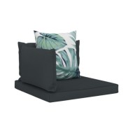 Coussins de canapé palette 4 pcs Anthracite Tissu